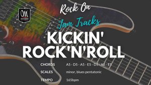 Kickin' Rock'N'Roll Guitar Backing Track in A