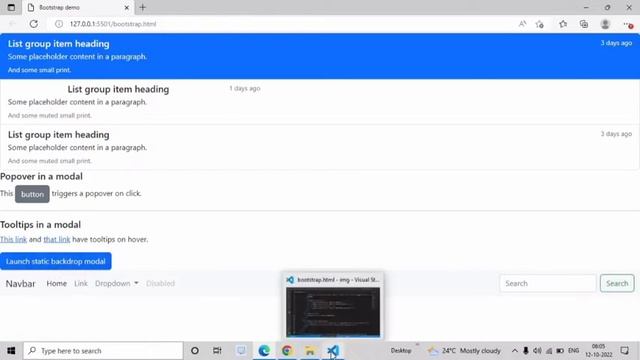 Navbar Tooltip Popup etc.. смотреть онлайн