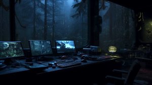 Dark Forest [ALONE in an Outpost] Ambient Sleep Focus 4K