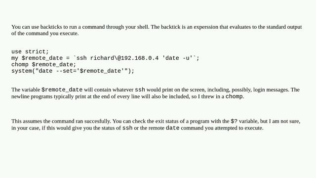 How do I wrap this shell command in Perl? смотреть онлайн