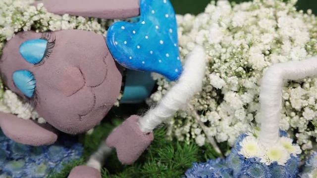 Цветочная композиция "Овечка Соня" смотреть онлайн