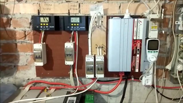 Работа солнечной электростанции зимой   Немного о АКБ 2 часть