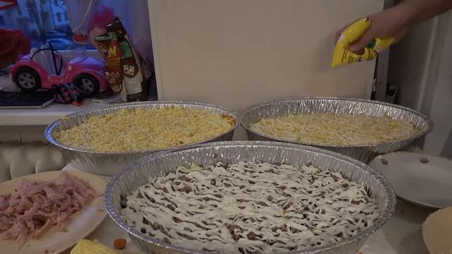 ► Making of 3 BIG plates of salads! - HYPERLAPSE