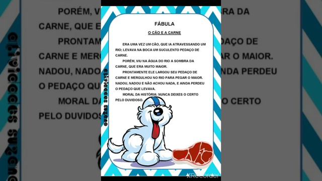 FÁBULA- O CÃO E A CARNE