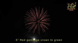 5" Red gamboge crown to green