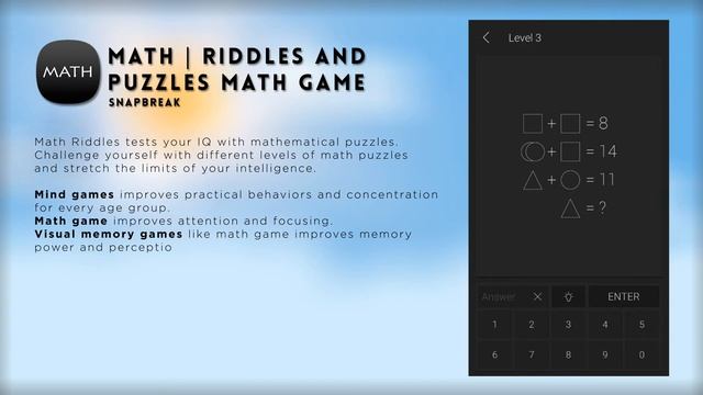 Math | Riddles and Puzzles Math Game for Android or IOS смотреть онлайн
