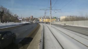 Трамвай Tatra T6B5SU-1027. Покатушки по Барнаулу.