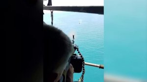 Уничтожение украинского морского дрона-камикадзе (безэкипажного катера) огнём из 7,62-мм пулемёта ПК