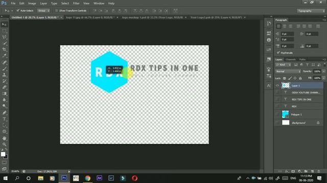3D Logo Design In Photoshop Office wall Mock-up Tutorial ◆Odia