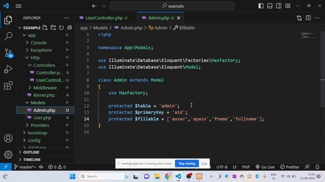 Live Class Understanding Model in Laravel: Unveiling the Art of Crafting Applications | Tutorial -2