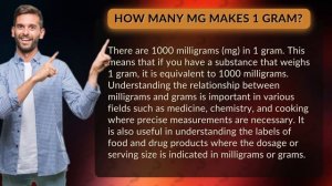 How many mg makes 1 gram?