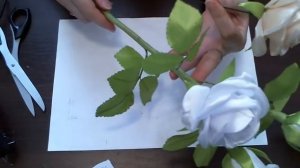 Роза из атласных лент.Часть 2.