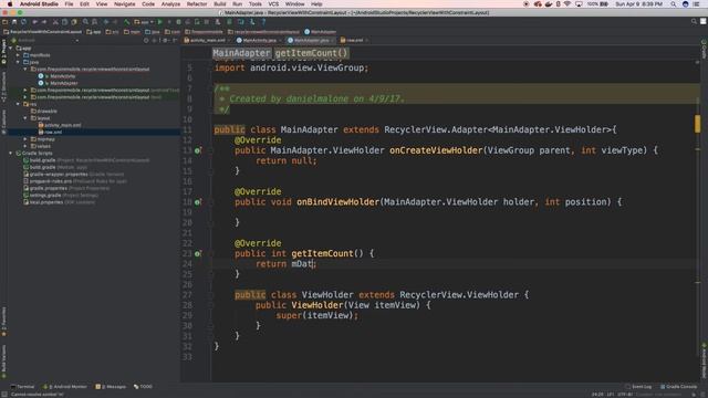 Android Tutorial Part 12 of 100: RecyclerView with ConstraintLayout смотреть онлайн