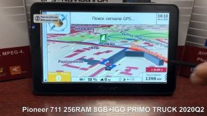Обзор GPS навигатора Pioneer 711 256 RAM с установленной IGO PRIMO TRUCK 2020 Q2