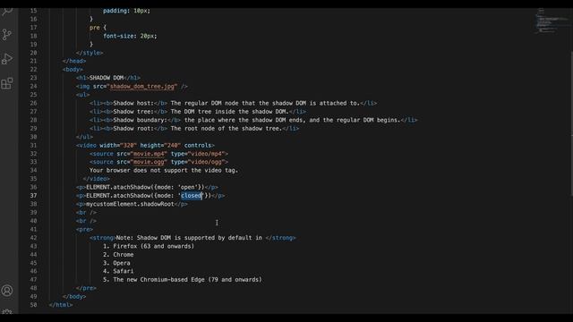 Shadow DOM in HTML | Hidden DOM | Learn Javascript