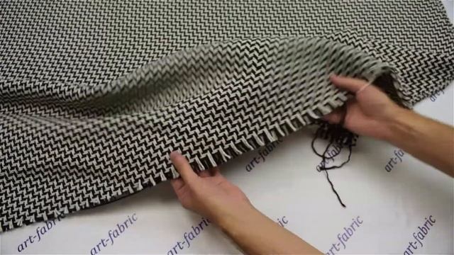 Ткань твид шерстяной (черно-белая ёлочка) (007467) смотреть онлайн