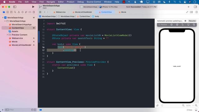Live Searching an API Using SwiftUI Searchable