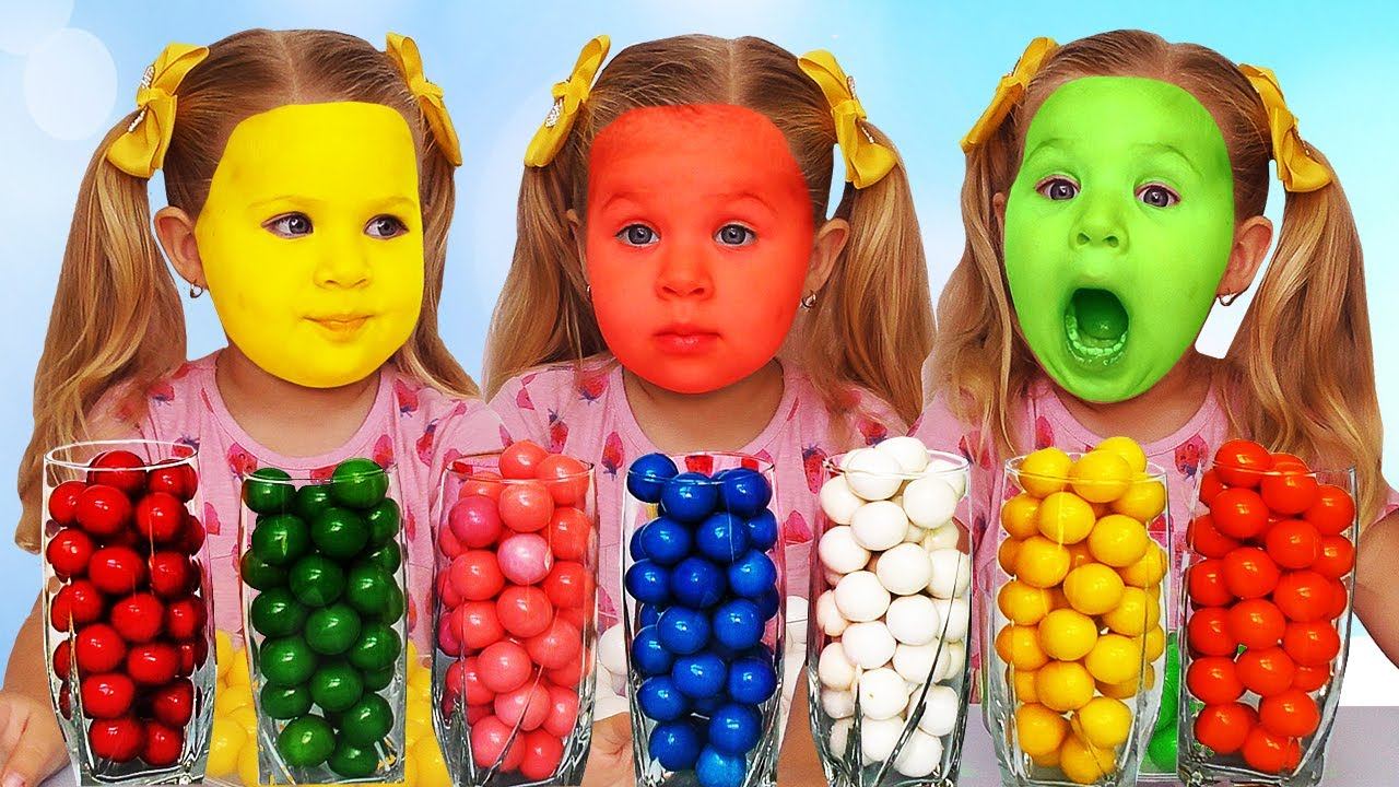 Johny Johny Yes Papa Nursery Rhymes Songs for Kids Learn colors with Candy Color FACE
