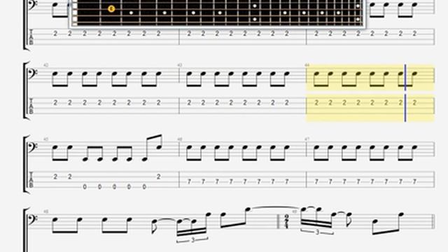 Beatles The A Day in the Life BASS GUITAR TABLATURE смотреть онлайн
