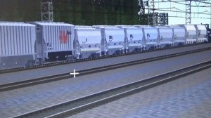 Minecraft SD-70MAC & cargo train Товарный поезд в Майнкрафте (Traincraft mod)