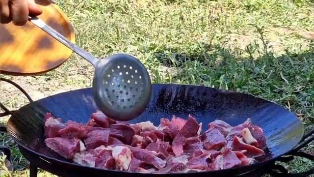 Жареное мясо с овощами Азербайджанская Кухня Деревенская Кухня  Рецепты