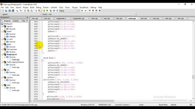 Village Scenario OpenGL Project | Day Night Cycle Animation | C++ Computer Graphics Program | Ship