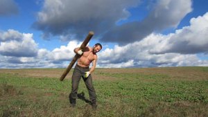 Физкультура с бревном.