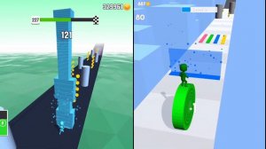 Layers Roll Vs Stack Colors : Gameplay Walkthrough Part 1 - Level 1-9999 All Level (iOS, Android)