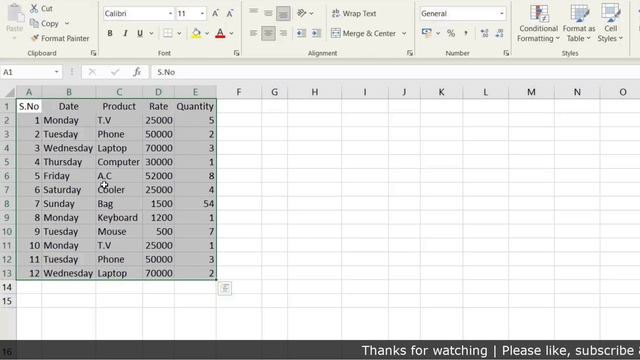 How To Arrange Raw Data With Just Shortcut Key In Excel | Best Shortcut Keys In Excel | S Talk