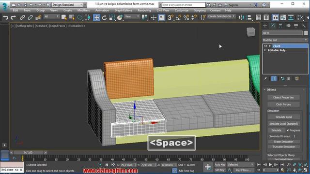 3ds Max Koltuk Modelleme (6.ders sırt minder modelleme) смотреть онлайн