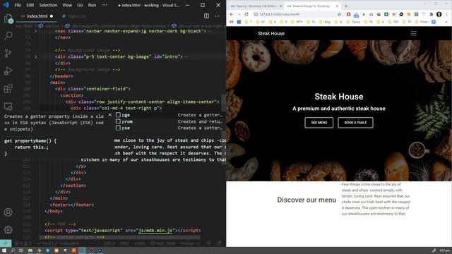 Landing Page with Bootstrap 5 & Material Design 2.0 (MDB 5 tutorial) смотреть онлайн