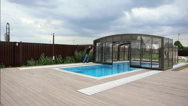 Мобильный павильон для бассейна VISION \ Размер - 12,7 м х 5,5 м х 2,6 м \ г. Бронницы смотреть онлайн