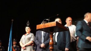 Выступление Томчука В.Р. перед ветеранами гагаринского старта на 60-летии 32-й ОИИЧ (в/ч 25741)