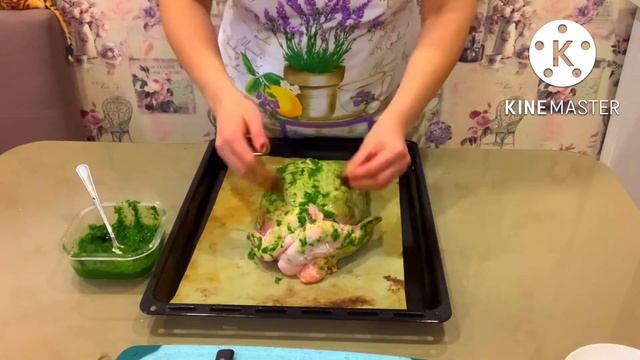 ДЛЯ ПРАЗДНИКА. КУРИЦА В ДУХОВКЕ. БОНУС-ГОТОВИМ ЗЕЛЕНОЕ МАСЛО смотреть онлайн