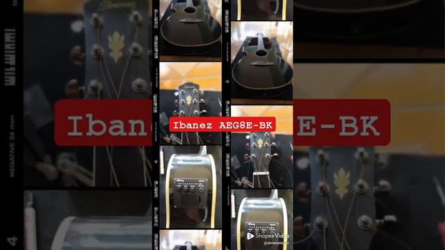 STIRENA II PENAMPAKAN GITAR AKUSTIK ELEKTRIK IBANEZ AEG8E-BK