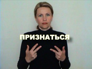 ЖЕСТОВЫЙ ЯЗЫК. СЛОВАРЬ. Признаться