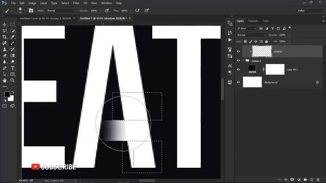 How To Create Drop Shadow on Text Line - Photoshop Tutorials смотреть онлайн