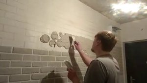 Клинкерные кирпичики из гипсовой штукатурки своими руками. Дёшево и сердито.