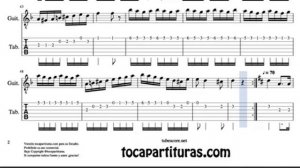 Czardas Tablature Sheet Music for Guitar (Tabs fingering with numbers)