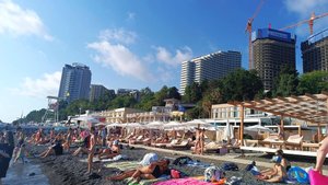 Сочи, 04.08.2024. Иду на пляж Приморский. На пляже.