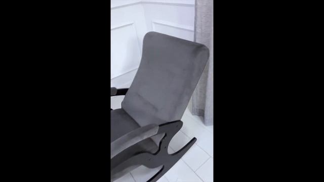 Кресло Профи Кресло качалка для дома комфорт кресло-качалка для взрослых ткань Графит Велюр 64x90 с смотреть онлайн