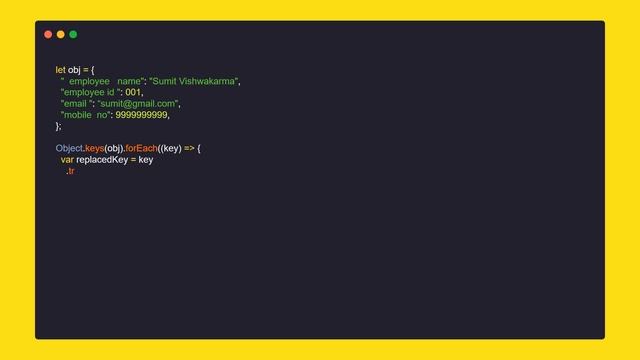 How to standardize JavaScript object keys or Remove extra whitespaces from JavaScript object keys