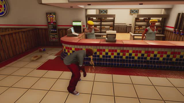 GTA SA Си Джея тошнит от детских обедов