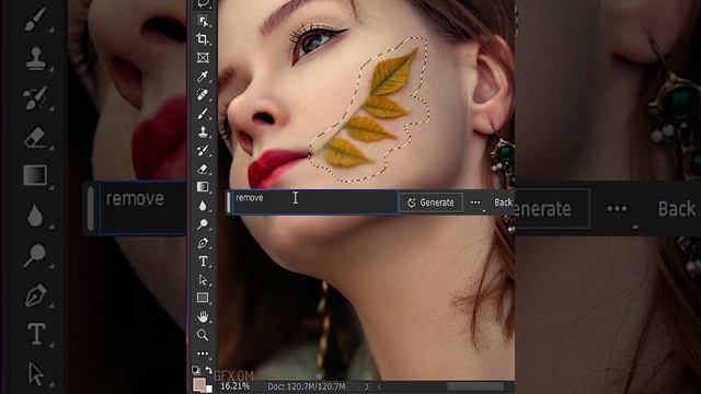 How to remove leaf from face using generative fill in photoshop beta 2023 смотреть онлайн