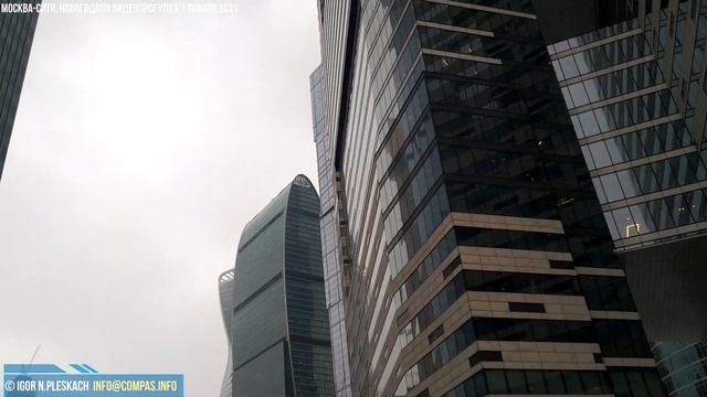 Москва-Сити 2021, Новогодняя видеопрогулка по подавляюще-мрачным кварталам небоскребов Moscow-City