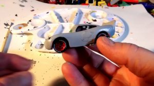 Pixar Cars 3 NEW Primer Lightning McQueen and The Demolition Derby Crazy 8 Cars with Miss Fritter