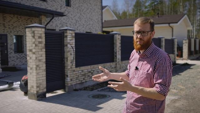 Телескопические ворота в две секции.