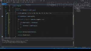 НАЙТИ НАИМЕНЬШИЙ ЭЛЕМЕНТ МАССИВА C# _ РАБОТА С МАССИВАМИ _ СИ ШАРП УРОКИ _ ДОМАШНИЕ ЗАДАНИЯ # 9 (108