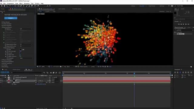 03)How to create a Paint Splash Logo with Trapcode Particular | After Effects CC 2017: