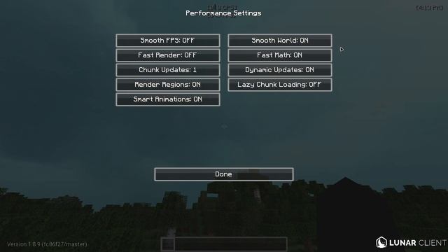 МОИ НОВЫЕ НАСТРОЙКИ В LUNAR CLIENT'Е! как повысить фпс и сделать майнкрафт плавным смотреть онлайн